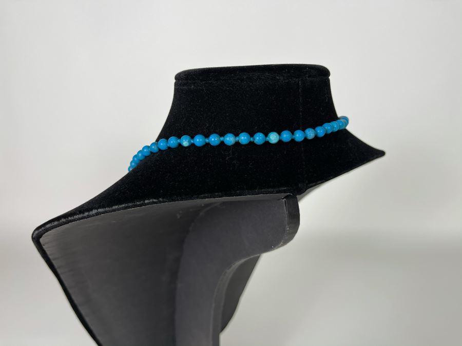 Graduated Turquoise Bead Necklace 32L [Photo 7]