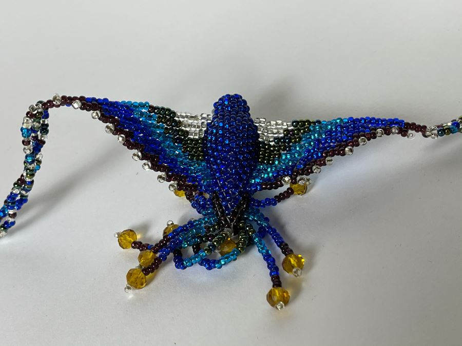 Hand Beaded Hummingbird Necklace 23L [Photo 10]