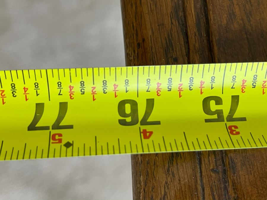 Antique French Dining Table With Parquetry Geometric Top - Has Two 18' Leaves - 76W (W/O Leaf) X 42D X 29.5H [Photo 14]