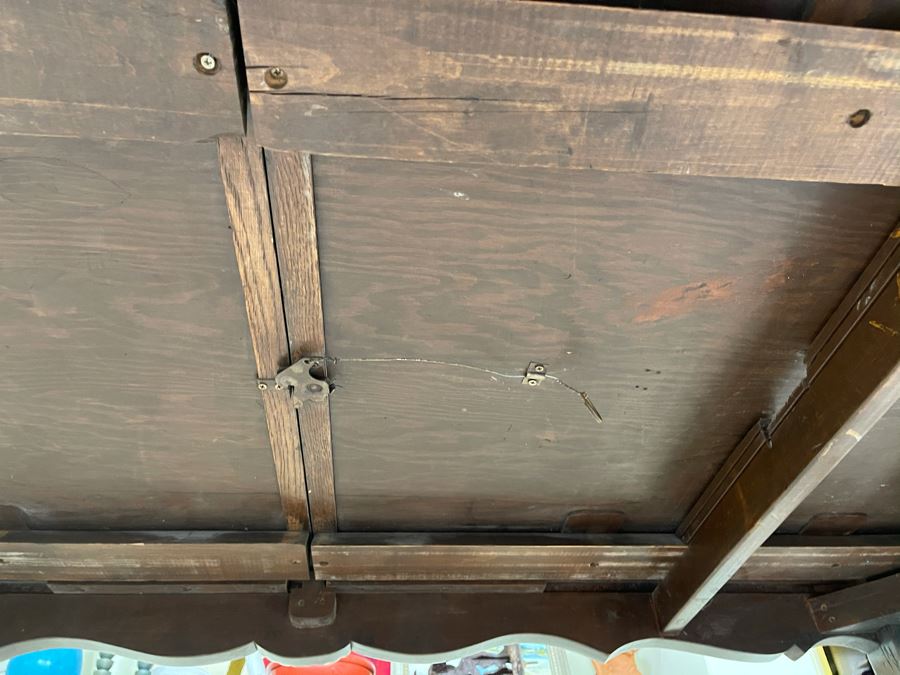 Antique French Dining Table With Parquetry Geometric Top - Has Two 18' Leaves - 76W (W/O Leaf) X 42D X 29.5H [Photo 10]