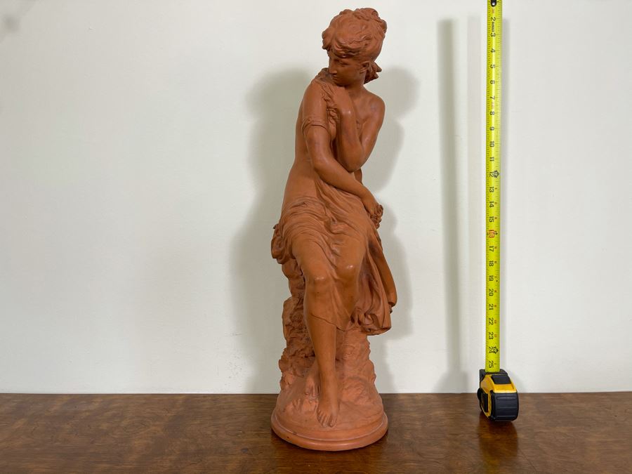 Mathurin Moreau (1822-1912) Terracotta Sculpture 'Spring' [Photo 2]