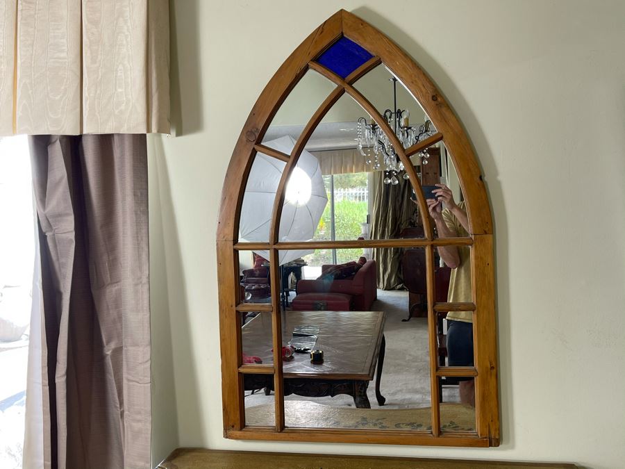 Antique Pine Wall Mirror 33W X 51H [Photo 6]