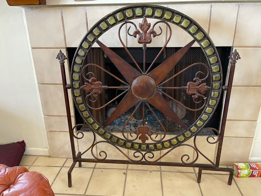 Contemporary Metal Fireplace Screen 35W [Photo 2]