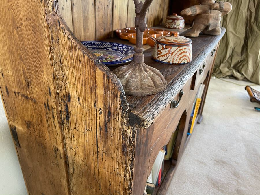 Reproduction Antique 1846 Pine China Cabinet [Photo 13]