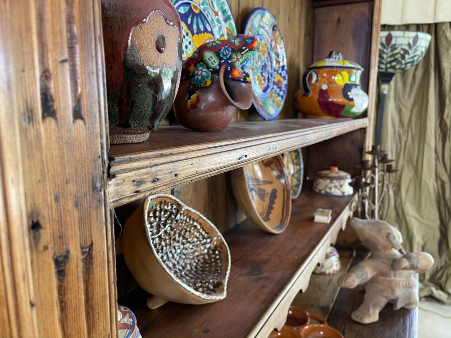 Reproduction Antique 1846 Pine China Cabinet [Photo 12]