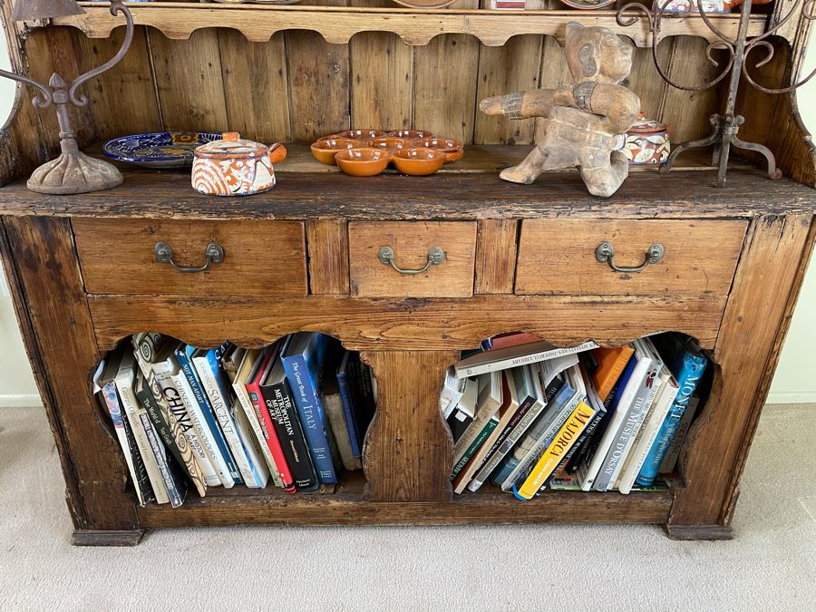 Reproduction Antique 1846 Pine China Cabinet [Photo 8]