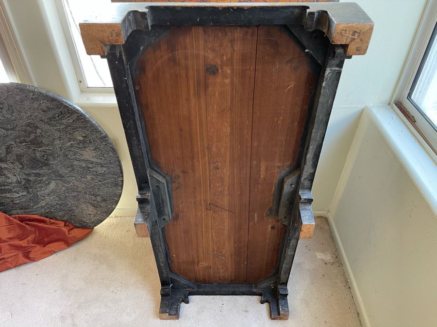 Antique Carved Wooden European Trunk Chest 'Welcome The Coming, Speed The Parting Gvest' 42W X 18D X 17H [Photo 28]