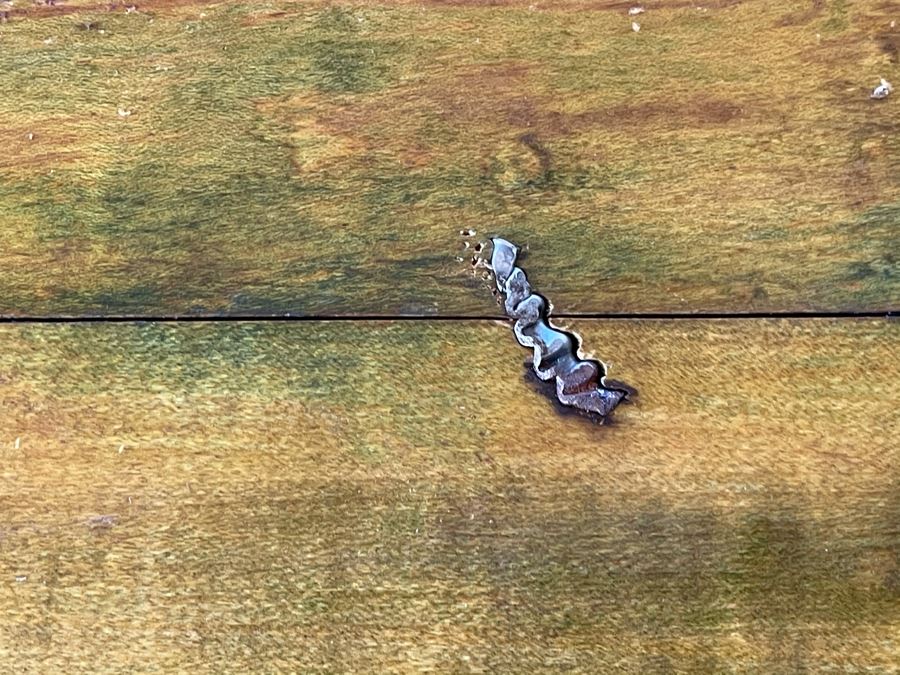 Antique Carved Wooden European Trunk Chest 'Welcome The Coming, Speed The Parting Gvest' 42W X 18D X 17H [Photo 27]