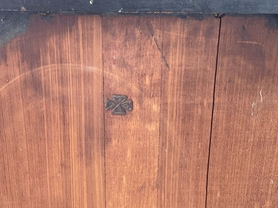 Antique Carved Wooden European Trunk Chest 'Welcome The Coming, Speed The Parting Gvest' 42W X 18D X 17H [Photo 31]