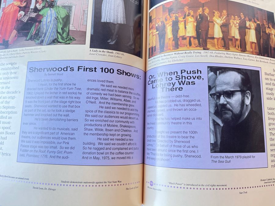 Theatre Memphis 75 Years Celebration Program Featuring Client And Memphis Theater Director Sherwood Lohrey [Photo 2]