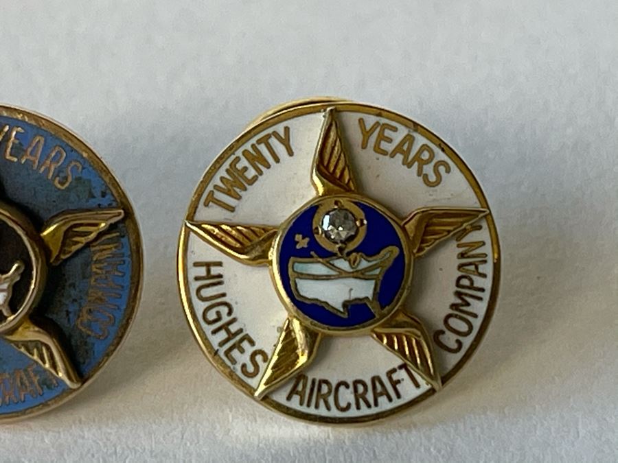 Hughes Aircraft Company Pins: Five Years, Ten Years 10K Gold & Twenty Years 10K Gold (6.3g 10K Gold) [Photo 5]