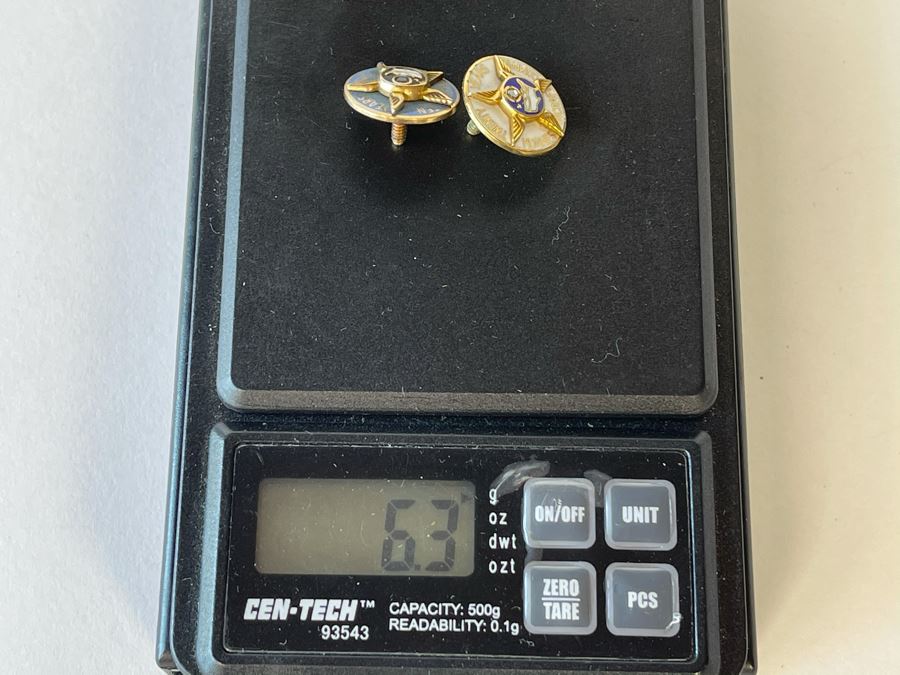 Hughes Aircraft Company Pins: Five Years, Ten Years 10K Gold & Twenty Years 10K Gold (6.3g 10K Gold) [Photo 7]