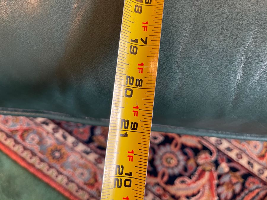 Hancock & Moore Finest Leather Sofa With Brass Nailheads - Comes With Matching Leather Ottoman 82W X 36D X 31H [Photo 13]