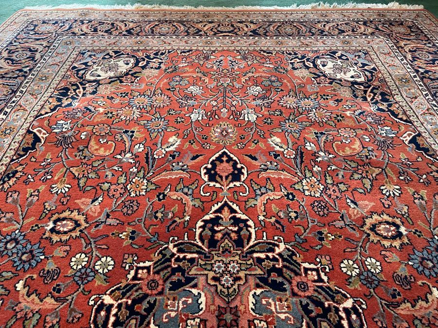 Vintage Hand Knotted Wool Persian Area Rug Apx 200 Knots Per Sq In - 71'W X 110'L [Photo 10]