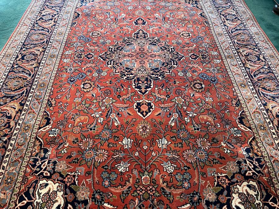 Vintage Hand Knotted Wool Persian Area Rug Apx 200 Knots Per Sq In - 71'W X 110'L [Photo 5]