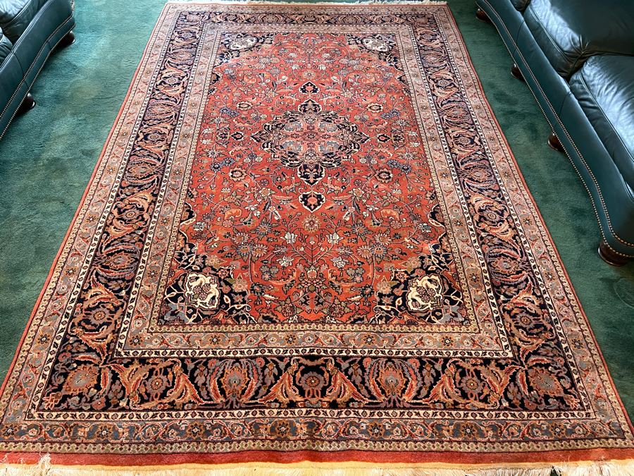 Vintage Hand Knotted Wool Persian Area Rug Apx 200 Knots Per Sq In - 71'W X 110'L [Photo 4]