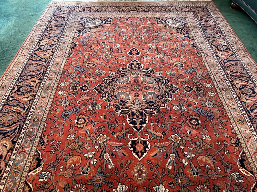 Vintage Hand Knotted Wool Persian Area Rug Apx 200 Knots Per Sq In - 71'W X 110'L [Photo 6]