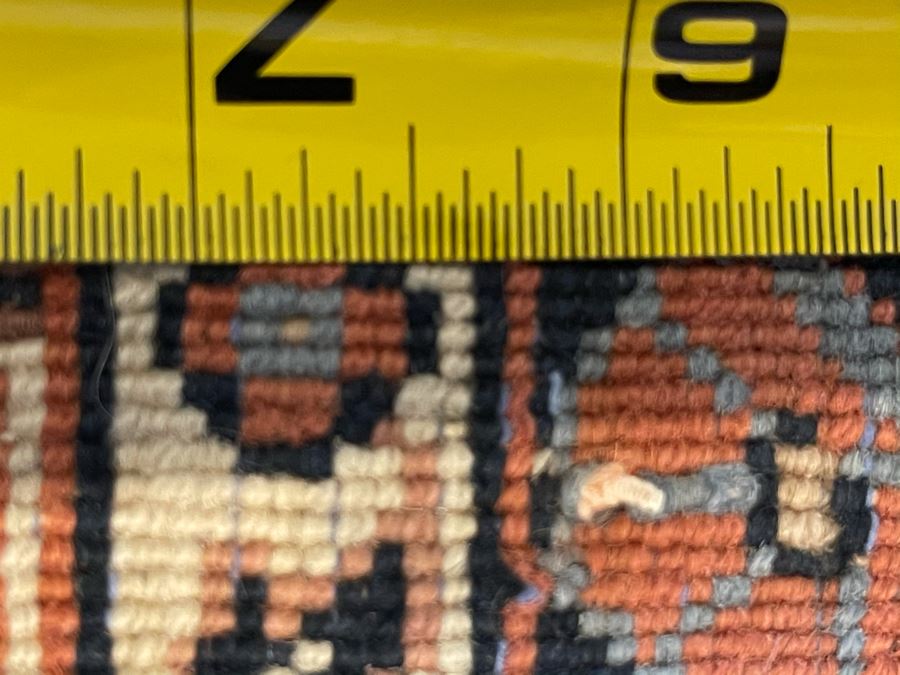 Vintage Hand Knotted Wool Persian Area Rug Apx 200 Knots Per Sq In - 71'W X 110'L [Photo 16]