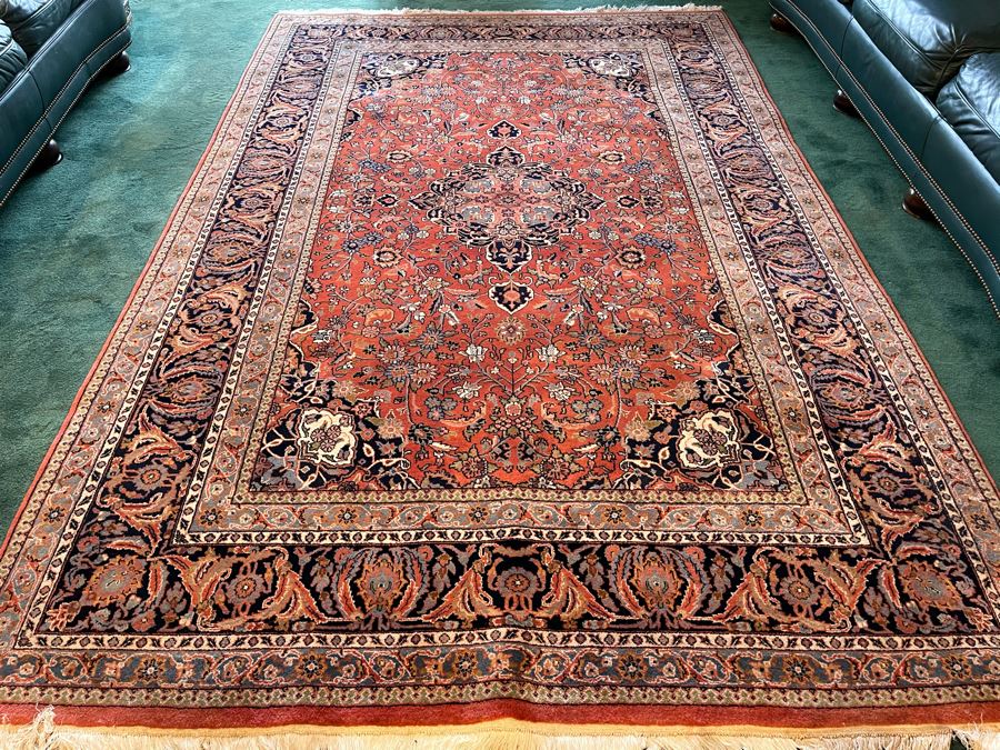 Vintage Hand Knotted Wool Persian Area Rug Apx 200 Knots Per Sq In - 71'W X 110'L [Photo 11]