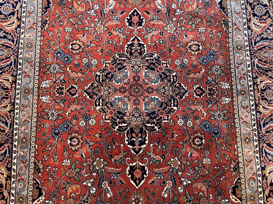 Vintage Hand Knotted Wool Persian Area Rug Apx 200 Knots Per Sq In - 71'W X 110'L [Photo 7]