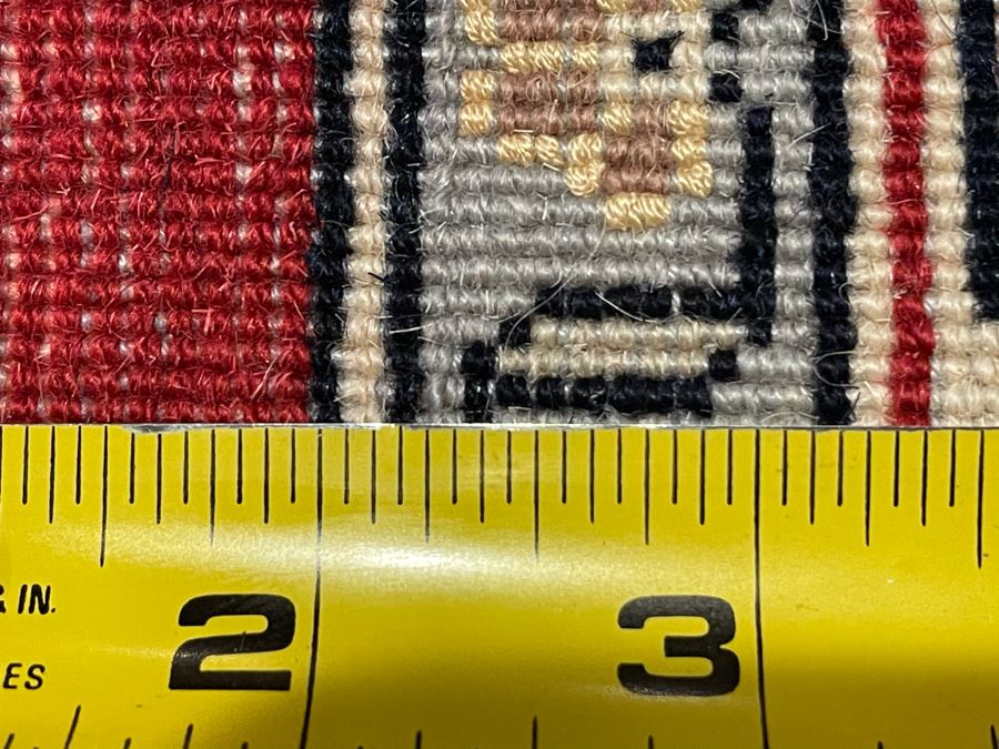 Vintage Hand Knotted Wool Persian Area Rug Apx 200 Knots Per Sq In - 68'W X 106'L [Photo 13]