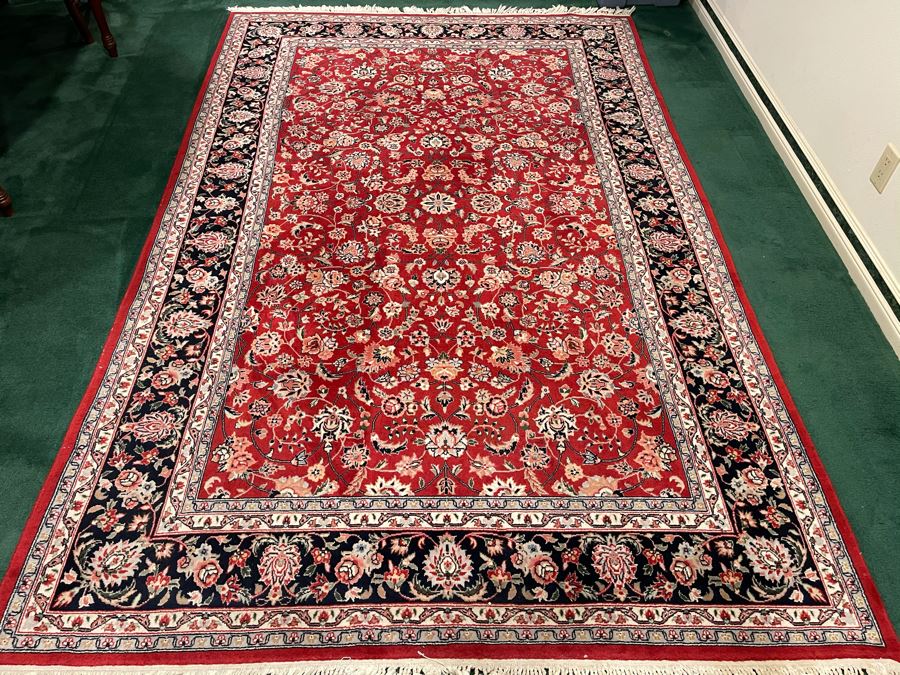 Vintage Hand Knotted Wool Persian Area Rug Apx 200 Knots Per Sq In - 68'W X 106'L [Photo 3]