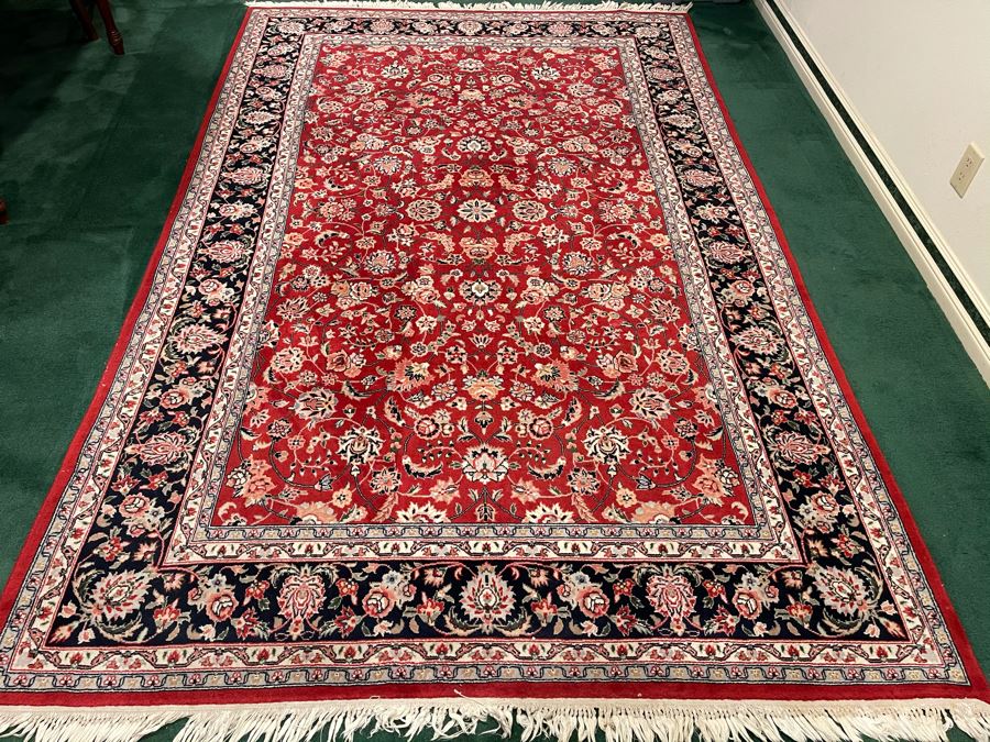 Vintage Hand Knotted Wool Persian Area Rug Apx 200 Knots Per Sq In - 68'W X 106'L [Photo 2]