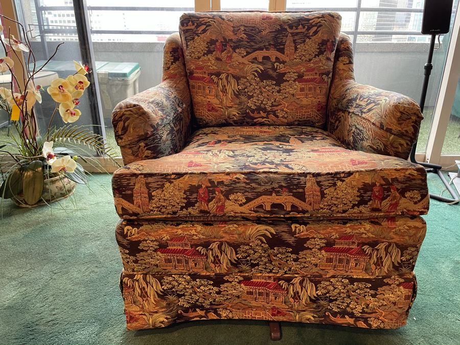 Vintage Newly Reupholstered Armchair (Matches Wingback Chairs) 28W X 29D X 30H [Photo 2]