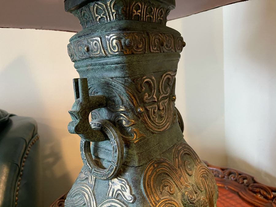 Vintage Asian Metal Lamp [Photo 7]