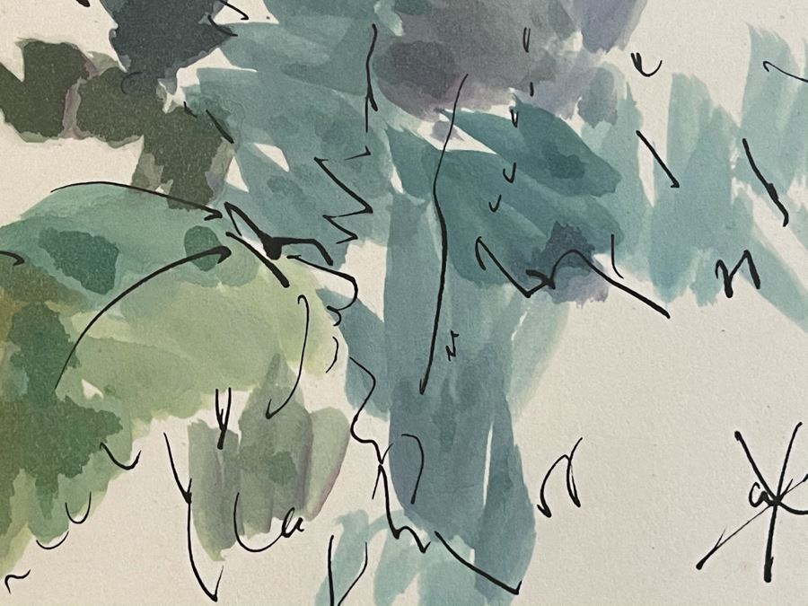 Original Signed Vintage 1968 Mid-Century Asian Floral Painting Framed 9 X 10 [Photo 7]