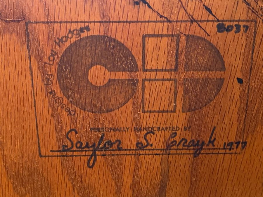 Lou Hodges For California Design Group Vintage 1977 Stained Oak 3-Piece Bookcase Wall Unit Cabinet 94W X 18D X 77H [Photo 11]