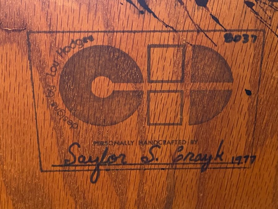 Lou Hodges For California Design Group Vintage 1977 Stained Oak 3-Piece Bookcase Wall Unit Cabinet 94W X 18D X 77H [Photo 12]