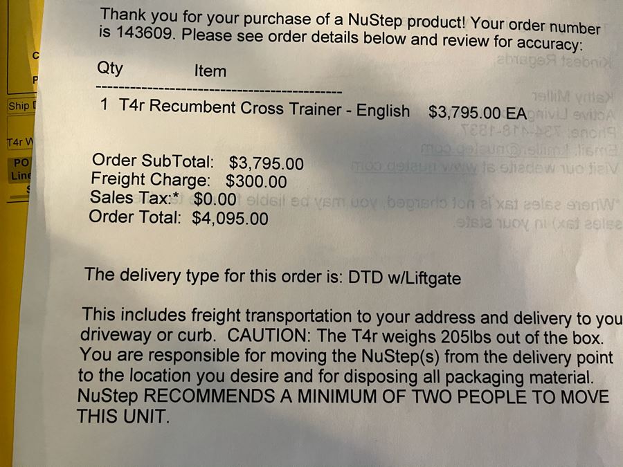 Rarely Used NuStep T4r Recumbent Cross Trainer Bike With Optional Upper Arm Assembly 66W X 28D X 46H Retailed For $3,795 [Photo 6]