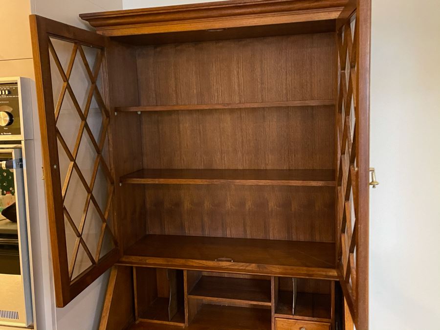 Vintage Wooden Secretary Desk 36W X 19D X 77H [Photo 4]