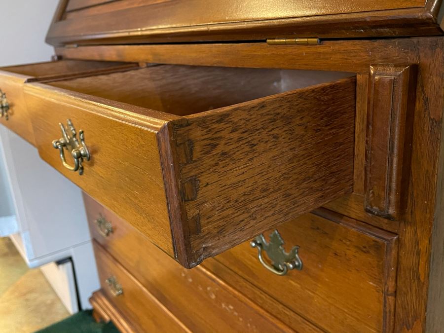 Vintage Wooden Secretary Desk 36W X 19D X 77H [Photo 7]