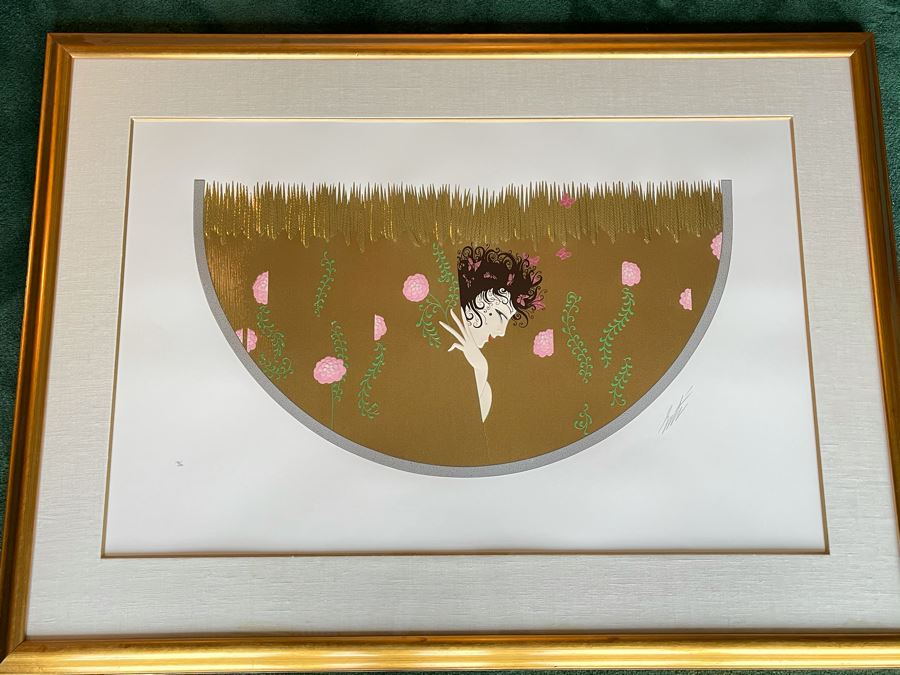 Erte Hand Signed Limited Edition Serigraph Nicely Framed 170 Of 300 (Romain de Tirtoff) 1987 34.5 X 22.5