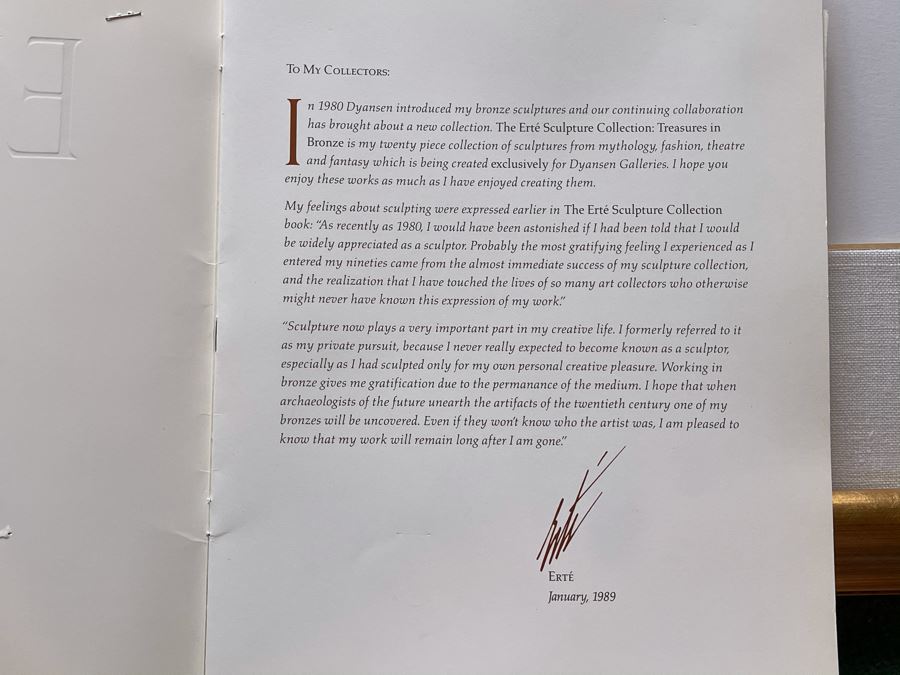 Erte Hand Signed Limited Edition Serigraph Nicely Framed 170 Of 300 (Romain de Tirtoff) 1987 34.5 X 22.5 [Photo 12]