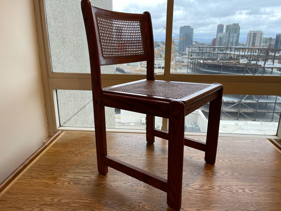 Lou Hodges For California Design Group Stained Oak Desk With Lou Hodges Desk Chair 66W X 32D X 29H [Photo 12]