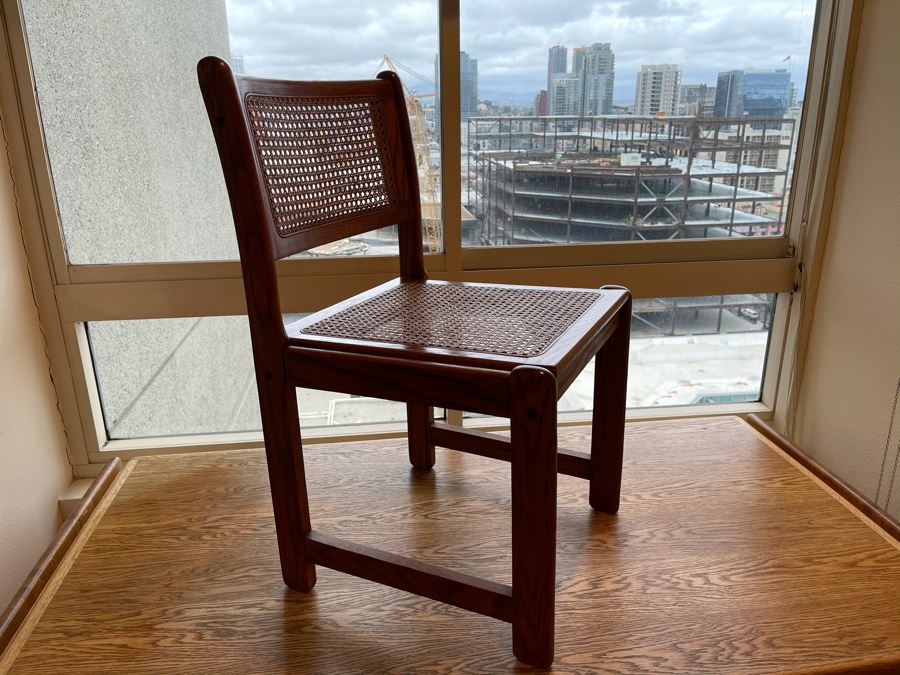 Lou Hodges For California Design Group Stained Oak Desk With Lou Hodges Desk Chair 66W X 32D X 29H [Photo 15]