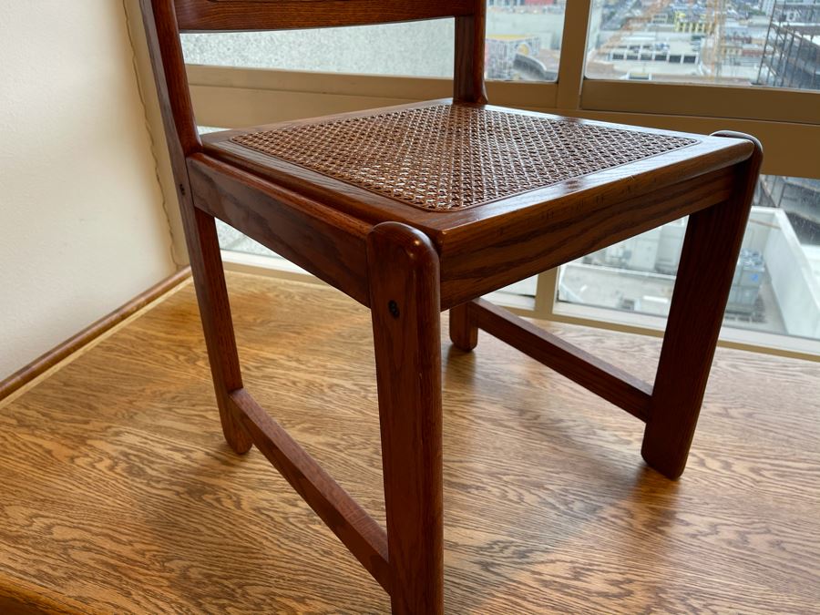 Lou Hodges For California Design Group Stained Oak Desk With Lou Hodges Desk Chair 66W X 32D X 29H [Photo 14]