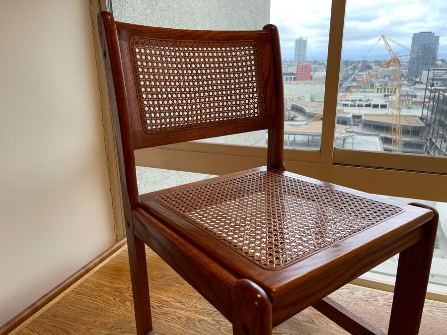 Lou Hodges For California Design Group Stained Oak Desk With Lou Hodges Desk Chair 66W X 32D X 29H [Photo 13]