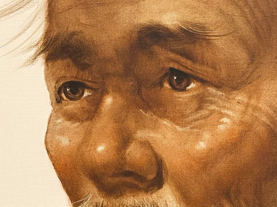 Original Chotai Yonaha (1933-2008) Japanese Painting (Okinawa, Japan) Nicely Framed Vintage 1974 20 X 24 [Photo 5]