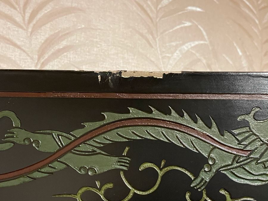 Vintage Japanese 4-Panel Double Sided Screen With Lower Display Base And Metal Birds For Supporting Screens [Photo 14]