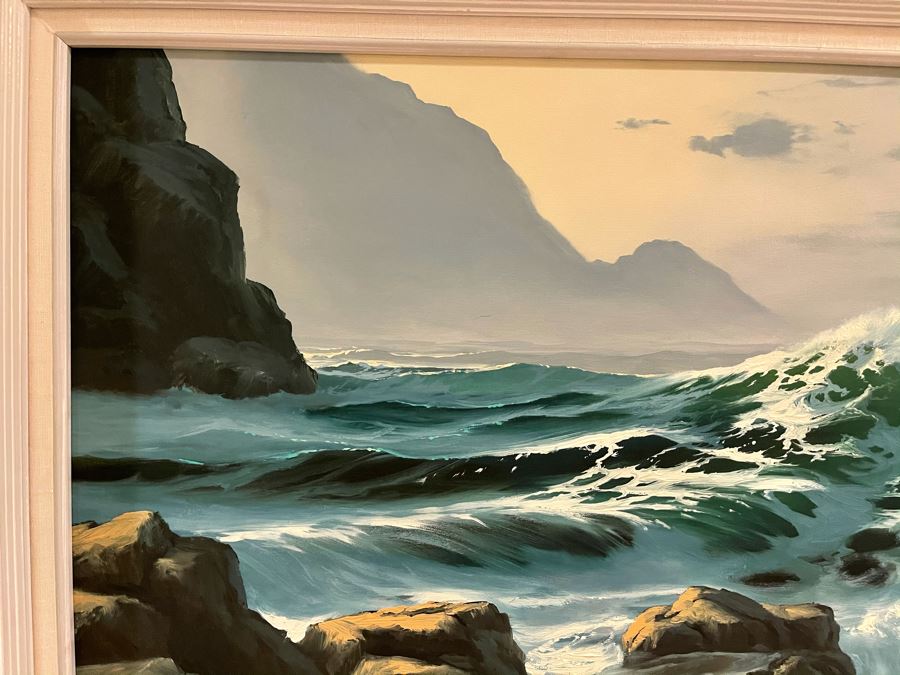 Original Jim Lewis Ocean Seascape Painting Framed  24 X 18 [Photo 7]