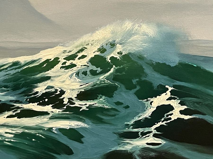 Original Jim Lewis Ocean Seascape Painting Framed  24 X 18 [Photo 6]