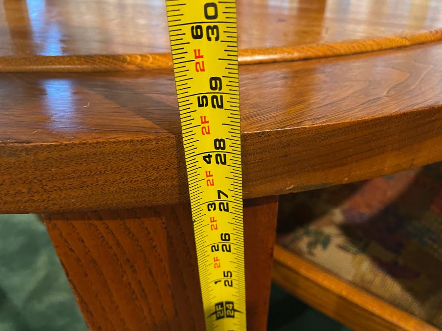 Lou Hodges For California Design Group Handcrafted Butcher Block Top Round Oak Table With Four Chairs 49W X 29H [Photo 18]