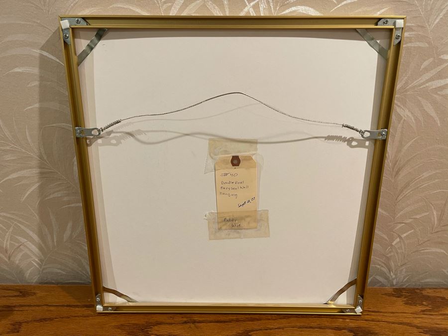 Vintage Needlepoint Navy Seal Wall Hanging By Bobby Wise 18 X 18 [Photo 6]