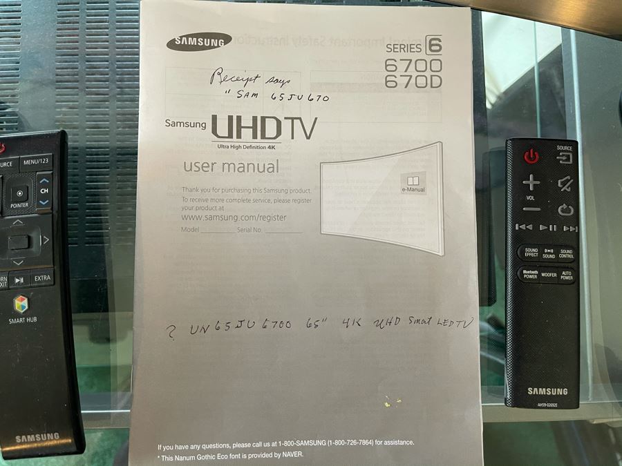 Samsung 65' 4K UHDTV Curved Screen Model No UN65JU670 [Photo 16]