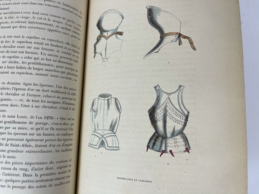 Antique 1847 First Volume Book: Costume Du Moyen Age: D'Apres Les Manuscripts Bruxelles With Color Plates 7 X 11 - See Photos [Photo 23]