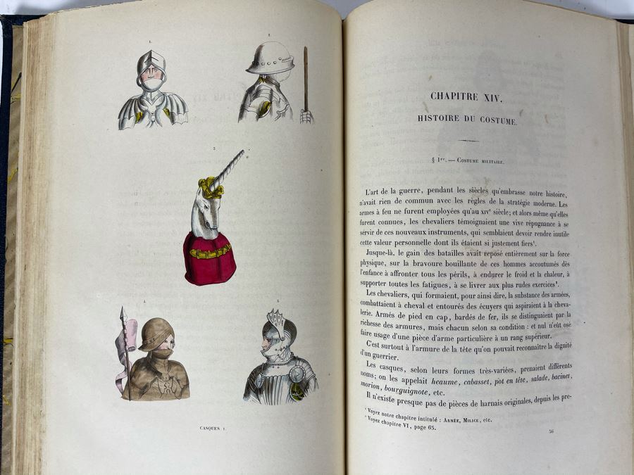 Antique 1847 First Volume Book: Costume Du Moyen Age: D'Apres Les Manuscripts Bruxelles With Color Plates 7 X 11 - See Photos [Photo 16]